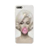 For Huawei Honor 7C Case Cover 5.7" Soft TPU Silicone Bumper on Honor 7C Cases for Huawei Honor 7C AUM-L41 Phone Case Back Cover