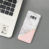 For Samsung S9 Case Blue Marble Stone Hard Phone Case for Samsung S10 S10 Plus S8 S8 Plus S9Plus Capa Ultra Thin Back Cover Etui