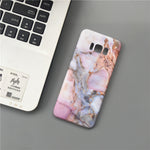 For Samsung S9 Case Blue Marble Stone Hard Phone Case for Samsung S10 S10 Plus S8 S8 Plus S9Plus Capa Ultra Thin Back Cover Etui