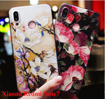 note 7 Case silicone 3d relief luxury soft tpu Painted serise phone case for xiaomi redmi note7 cover fundas coque