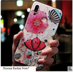note 7 Case silicone 3d relief luxury soft tpu Painted serise phone case for xiaomi redmi note7 cover fundas coque