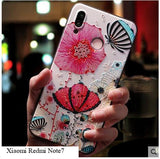 note 7 Case silicone 3d relief luxury soft tpu Painted serise phone case for xiaomi redmi note7 cover fundas coque